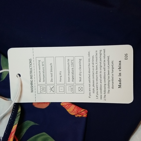 NWT TANKINI BOY SHORT REMOVABLE PADDING ADJUSTABLE DRAWSTRING NECKLINE - Picture 7 of 9